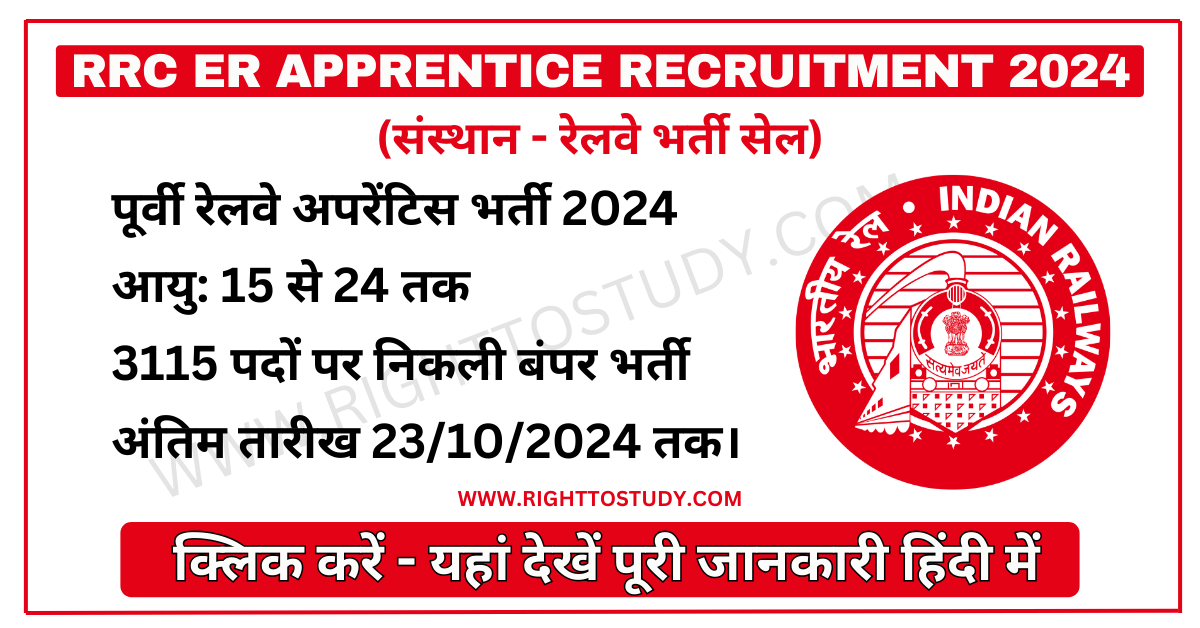 Eastern Railway Apprentice Recruitment 2024 in Hindi