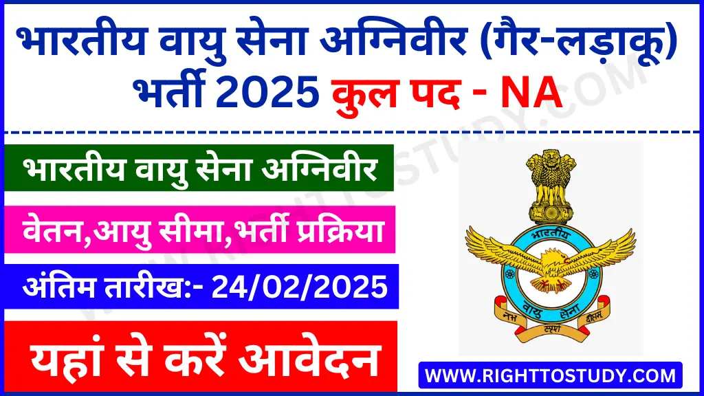 Air Force Agniveer Non-Combatant Recruitment 2025 in Hindi